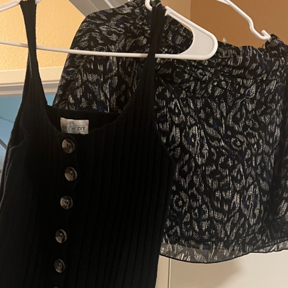 Casual Chic Outfit Bundle Cardigan Tank Skirt Set Size S